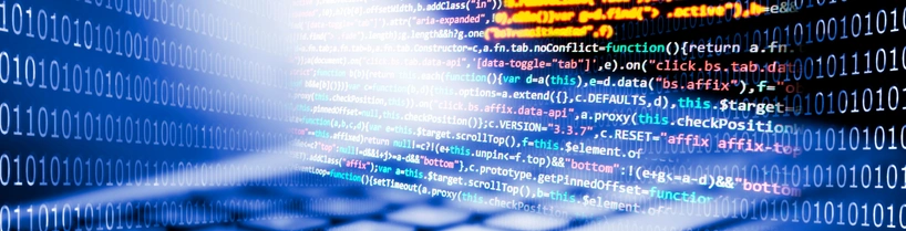 Developer working on Node.js services at night